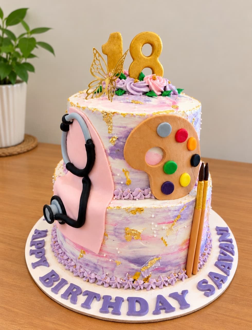 Art & Medicine Birthday Cake