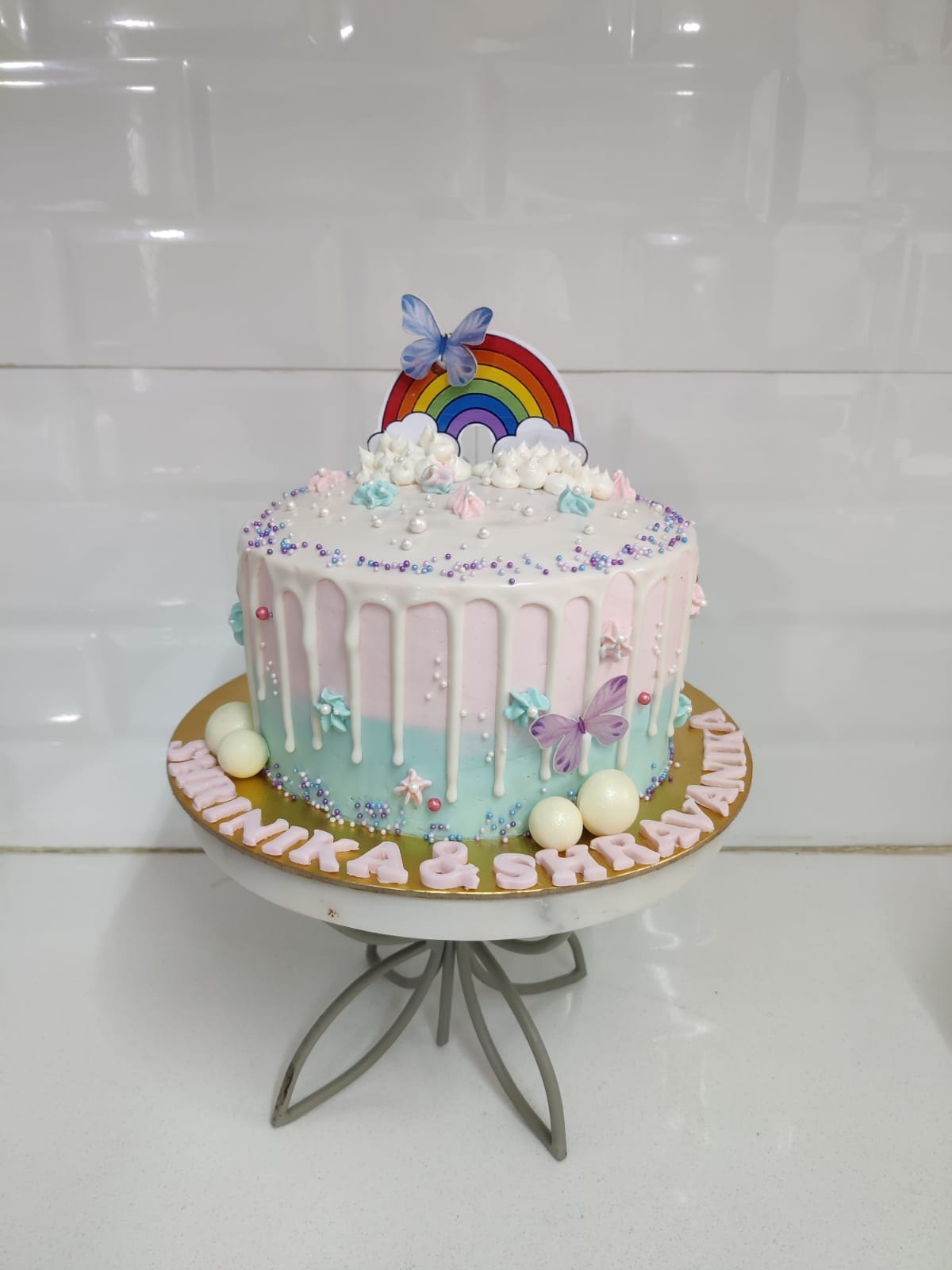 Rainbow Drip Cake