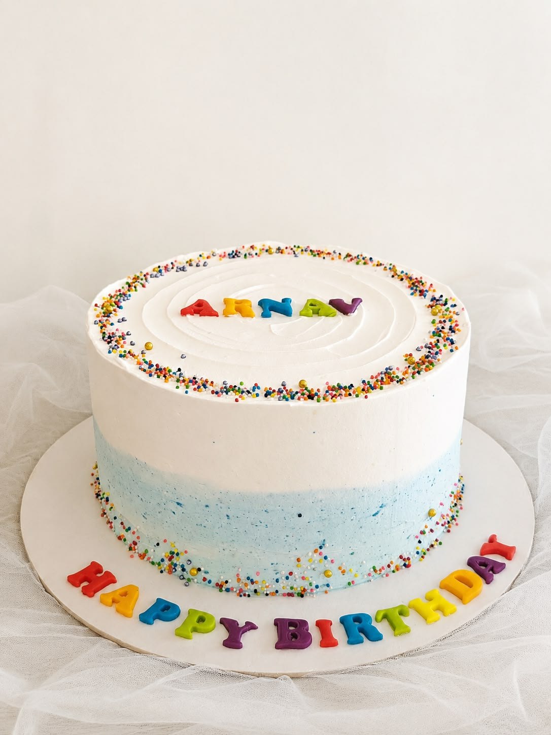 Rainbow Sprinkle Birthday Cake