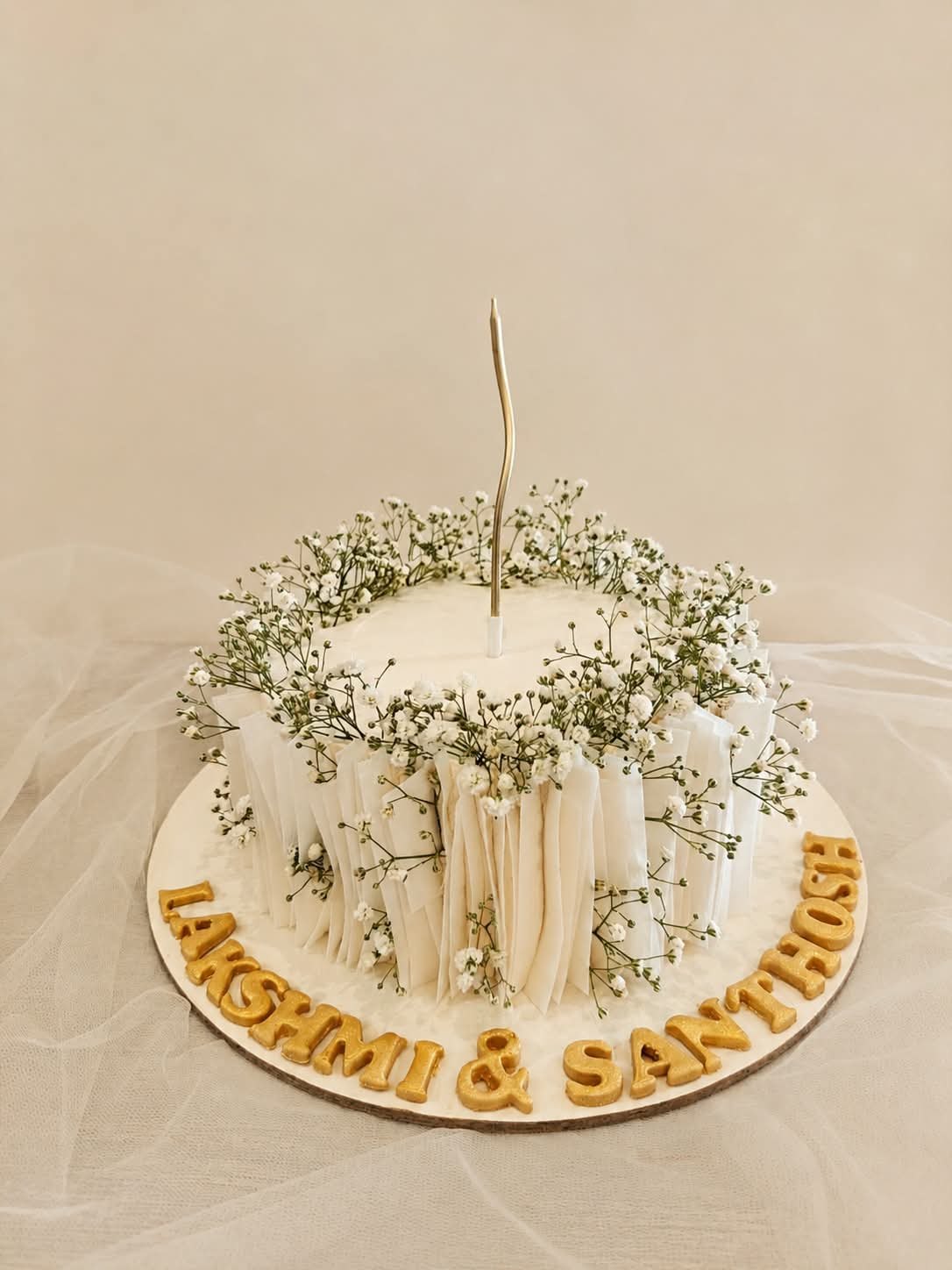 White Floral Celebration Cake